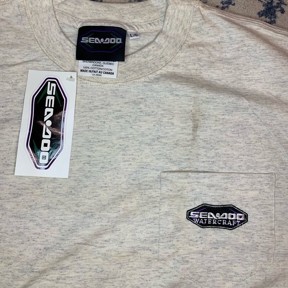 Vintage  Sea Doo Watercraft T-Shirt W/pocket   Jetski - made in CANADA - Picture 1 of 7